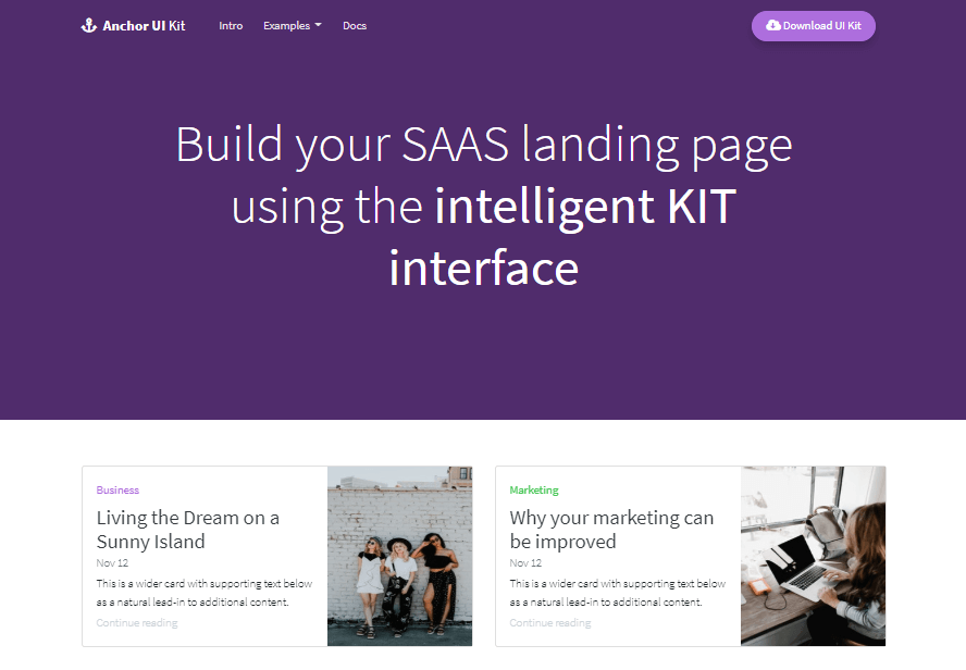 Ui Anchor Component Anchor Bootstrap 4.1.3 UI Kit by WowThemesNet